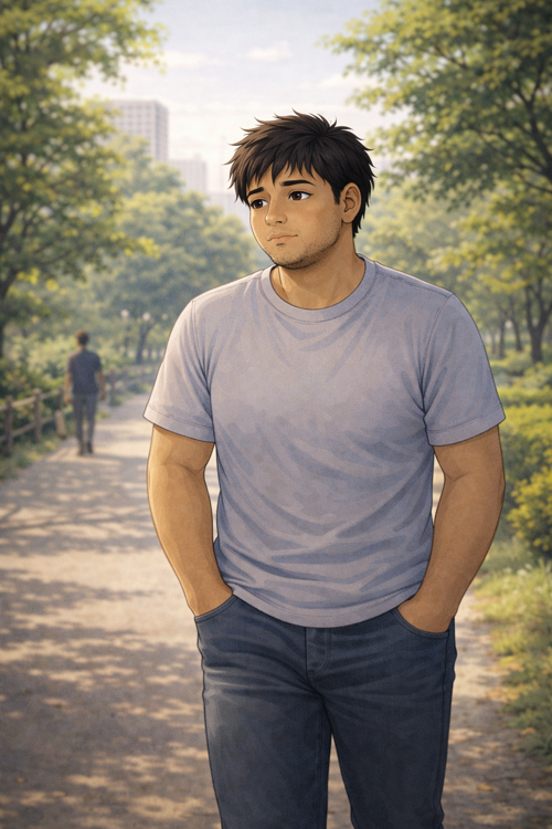 Walking in the park, finding peace