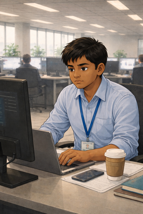 Working in a corporate office